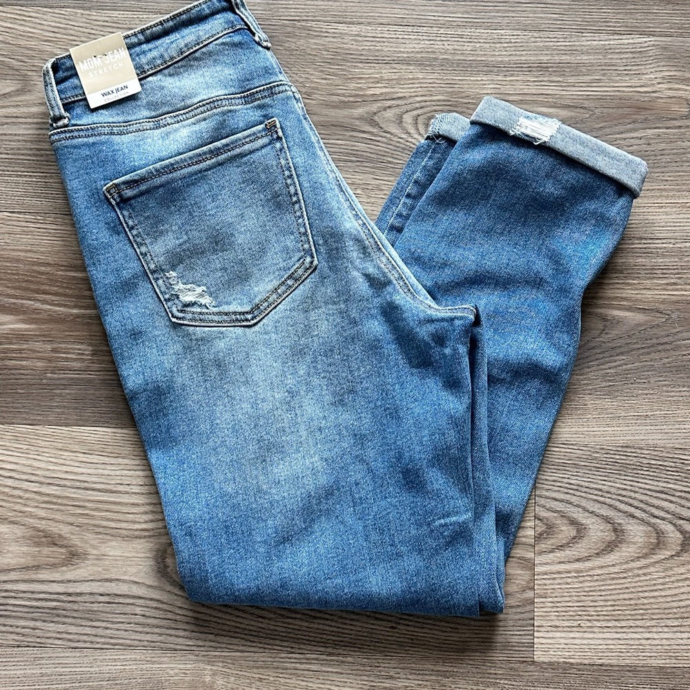 Wax Jean Light Blue Distressed Women’s Jeans - Picture 2 of 6